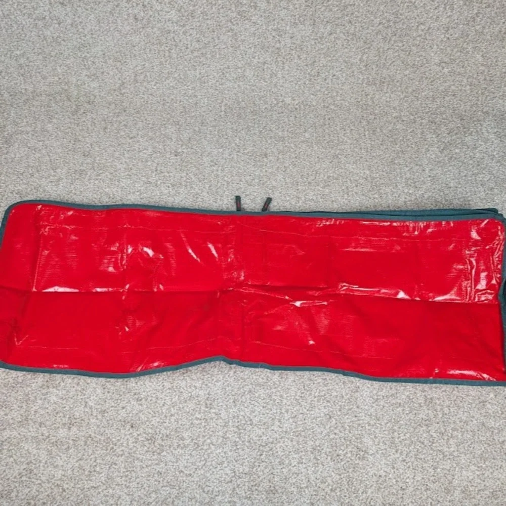 Zober Red Fabric Gift Wrap Box Organizer Holds Up to 41 Inch‎ Rolls Festive